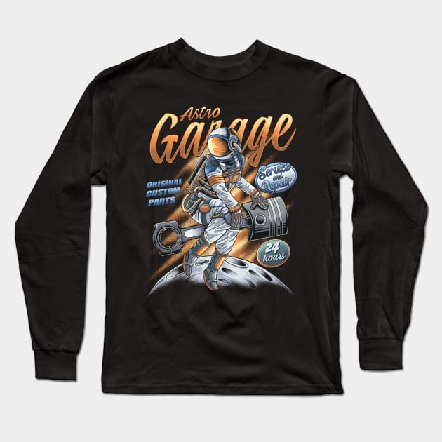 Astro Garage Long Sleeve T-Shirt by Aetre